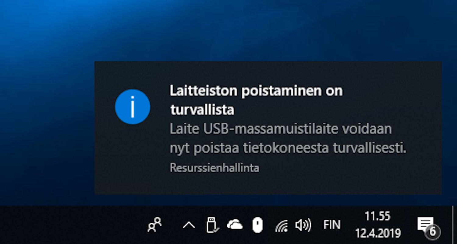 Poista laite turvallisesti Windows 10:ssä